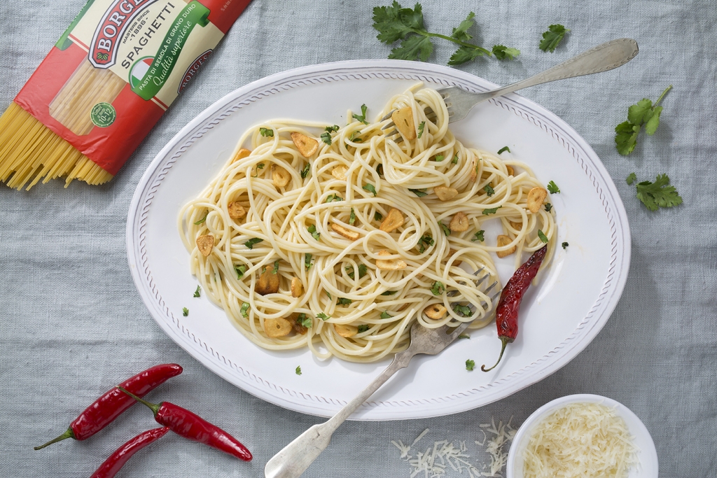 Receta de pasta al aglio e olio