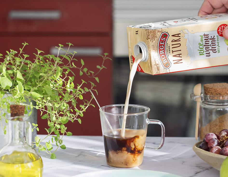 You can get a tasty morning boost with coffee and walnut drink