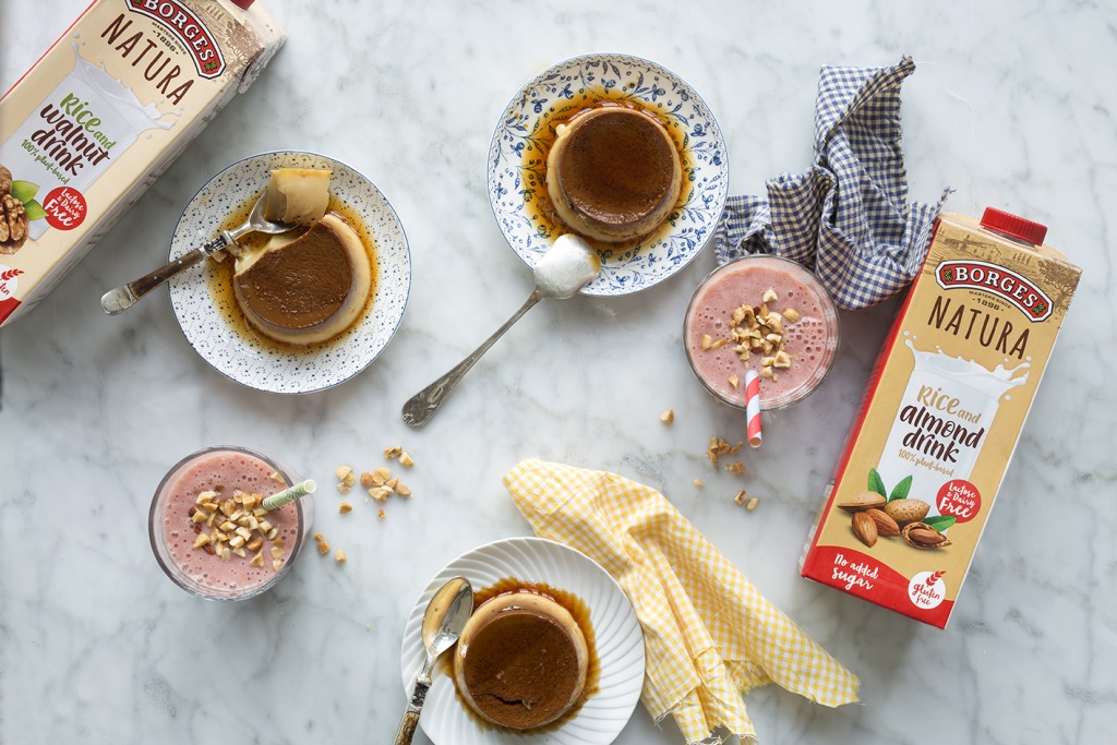 Healthy desserts with vegetable drinks