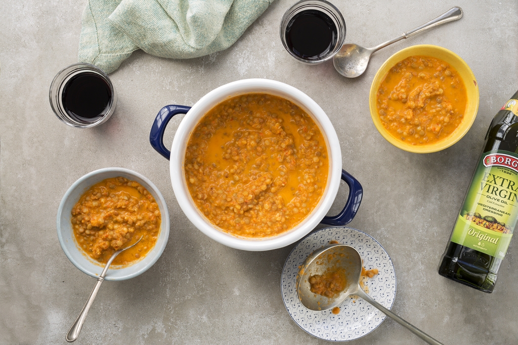 Lentils with vegetables