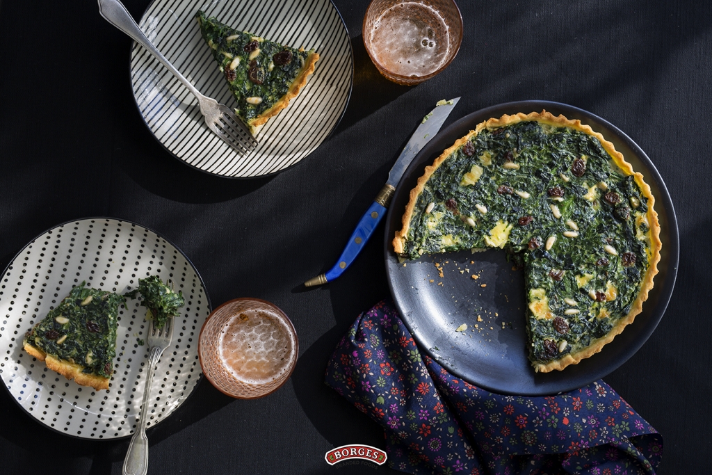 Quiche with spinach
