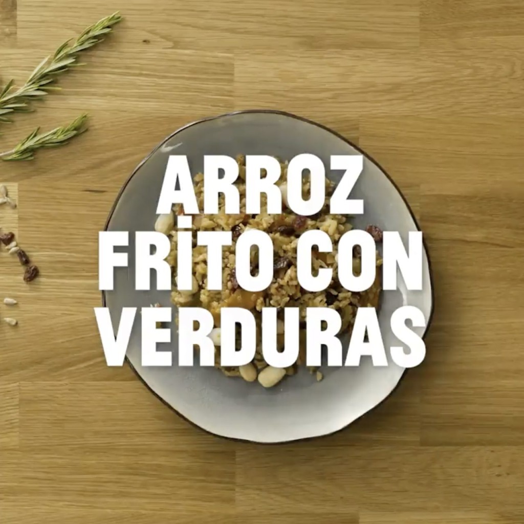 Arroz frito con verduras