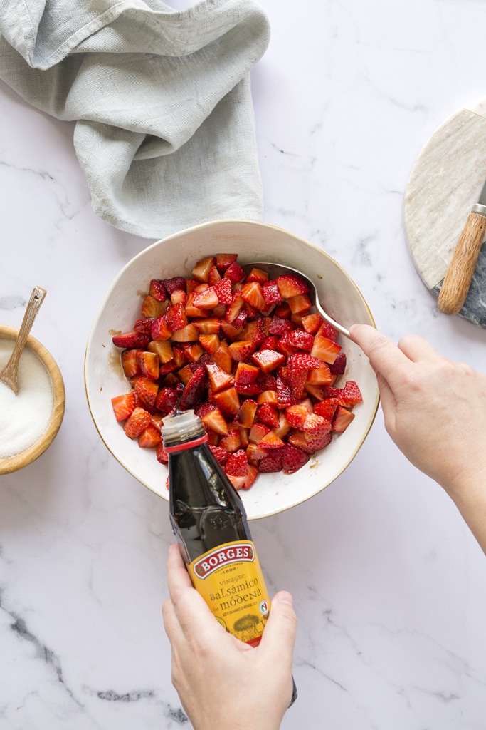 Strawberries with balsamic vinegar