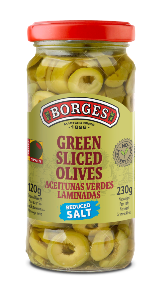BORGES GREEN SLICED OLIVES