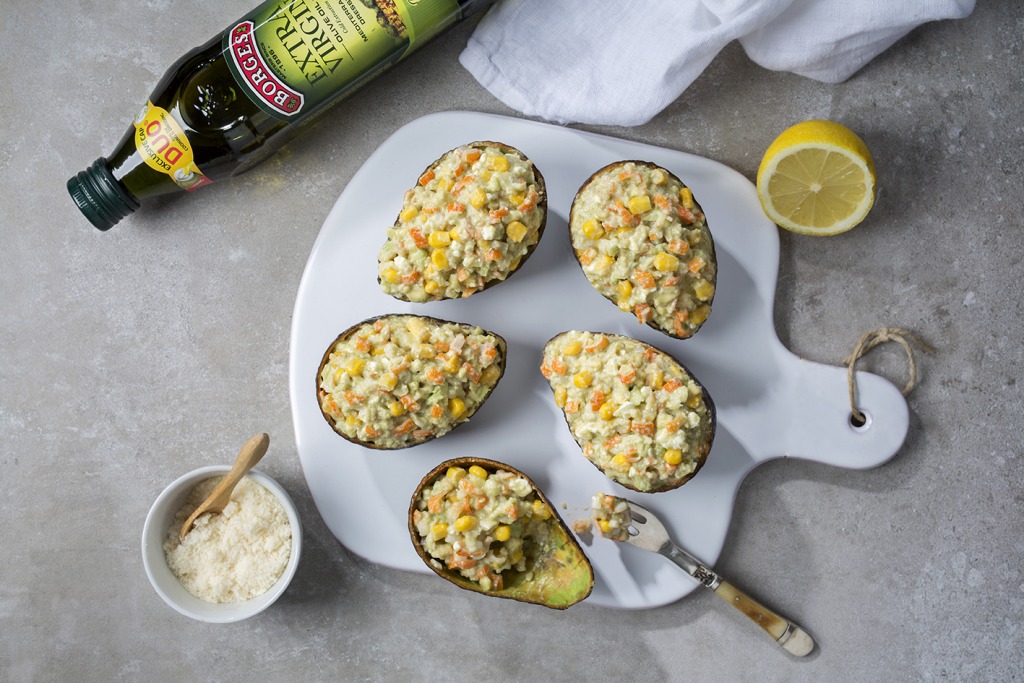 A delicious and colorful stuffed avocados recipe