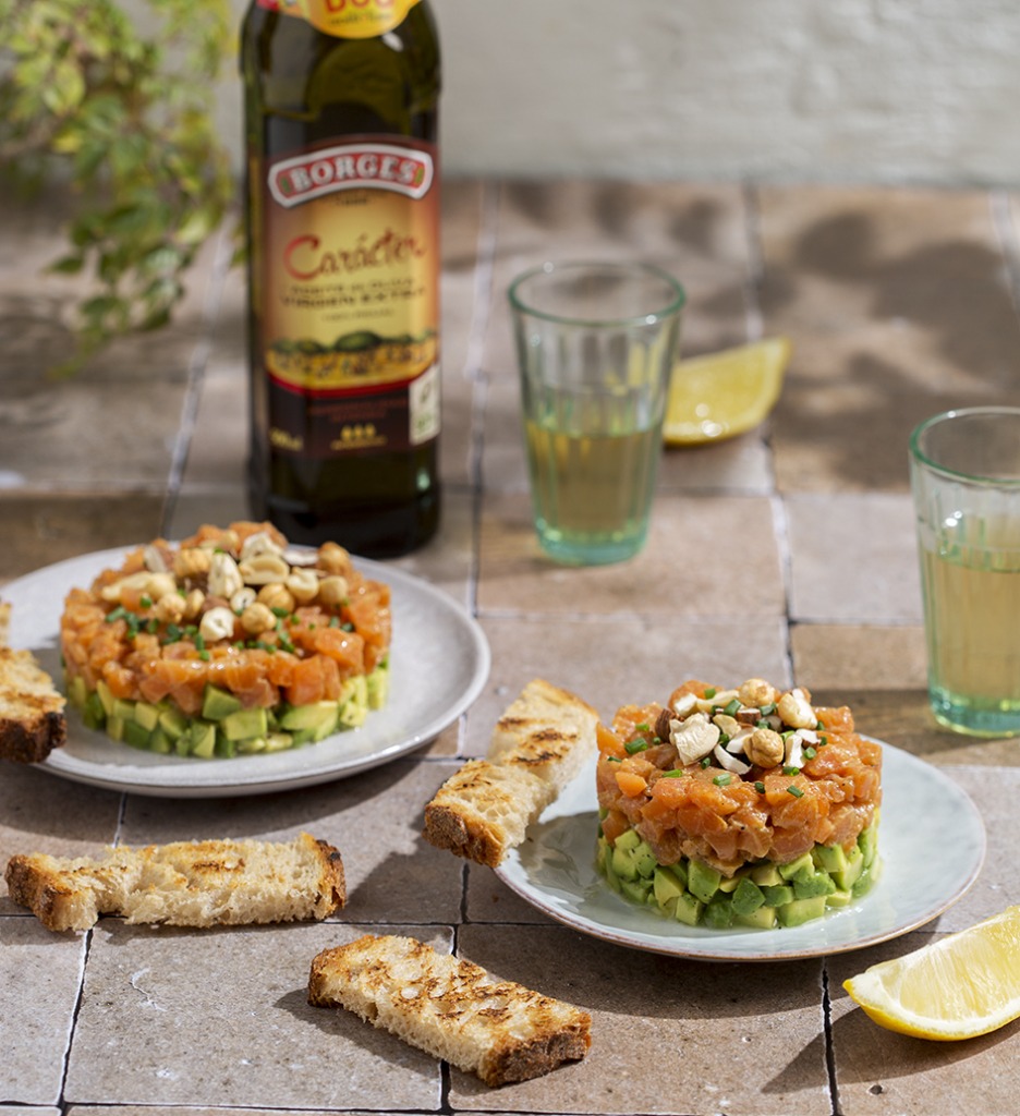 Tartar fácil de salmón