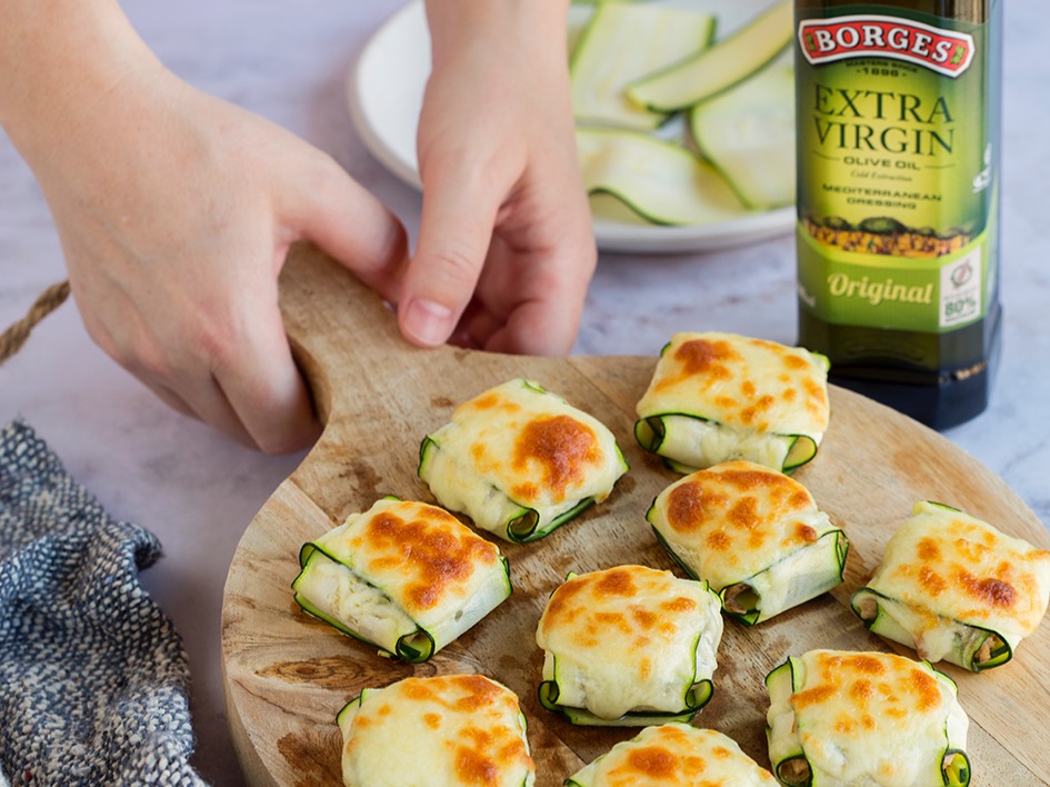 Zucchini ravioli stuffed with tuna fish