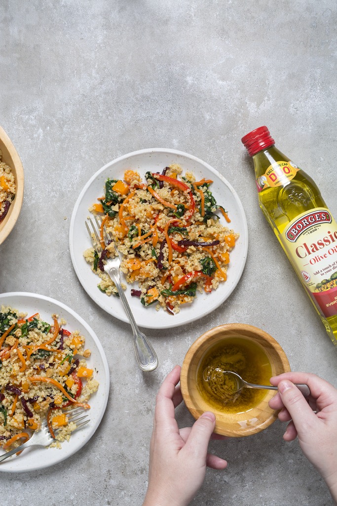 Roasted vegetables with quinoa