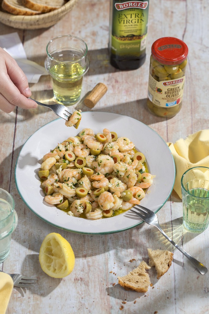 Sautéed garlic prawns