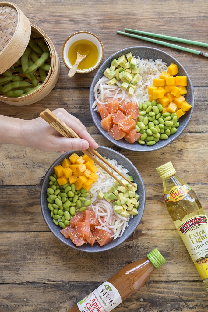 Salmon rice bowl