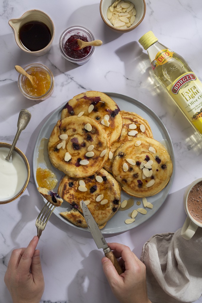 Blueberry pancakes