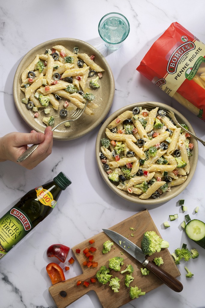 Ensalada de pasta cremosa