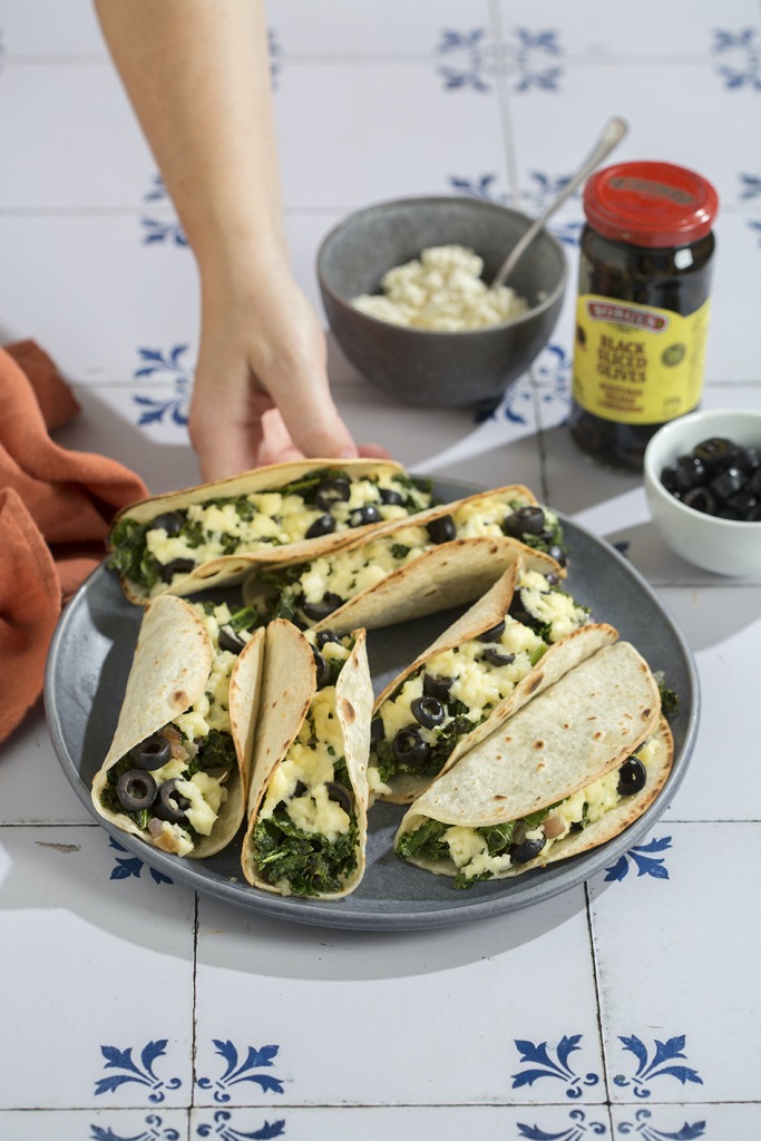 Kale and ricotta taco