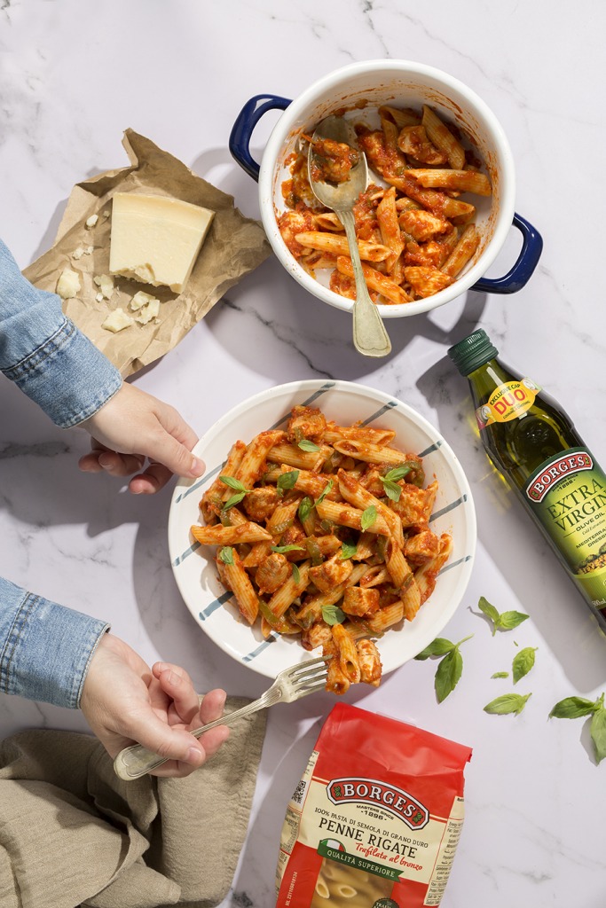 Pasta con pollo