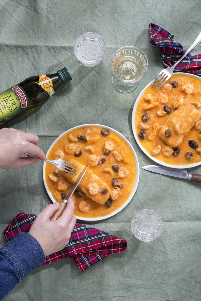 Merluza con gambas
