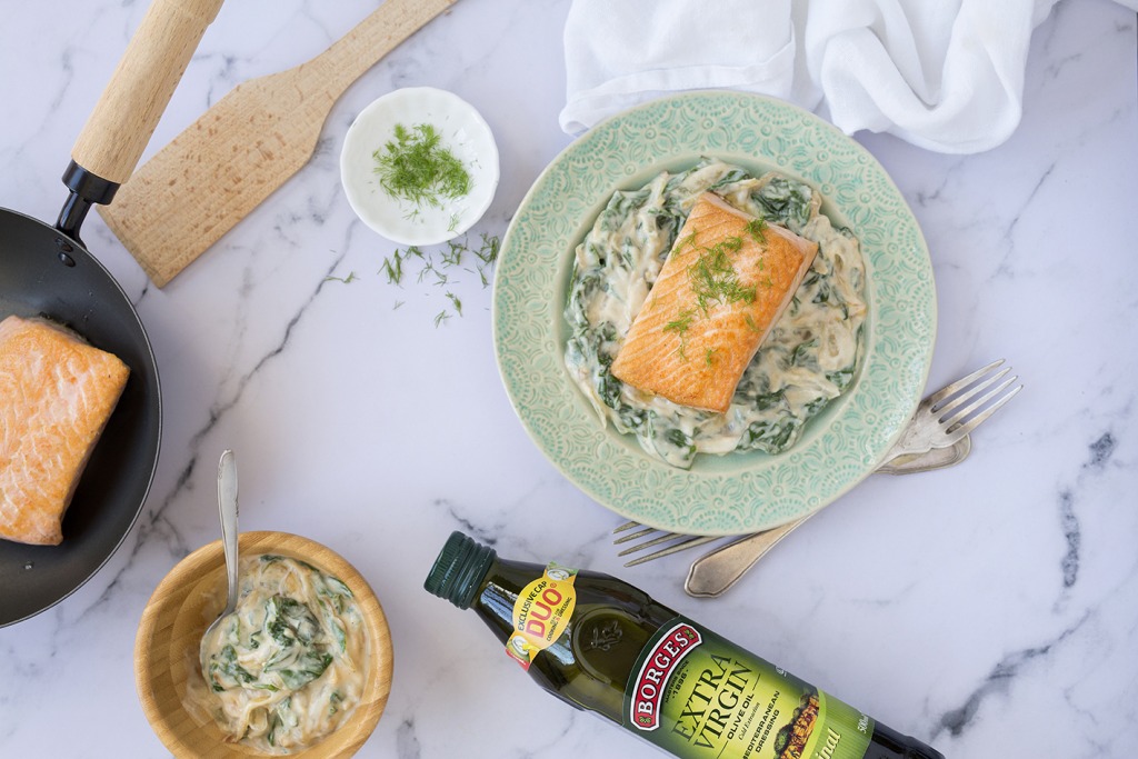 Salmon spinach recipe