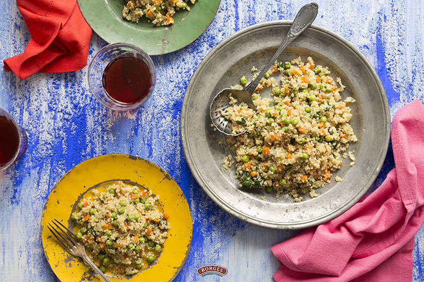 Borges - Quinoa upma con guisantes