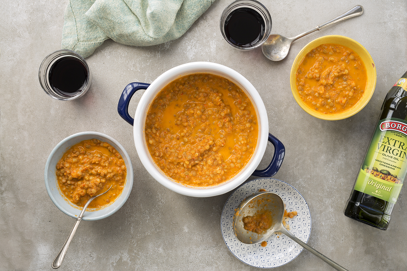 Lentils with vegetables