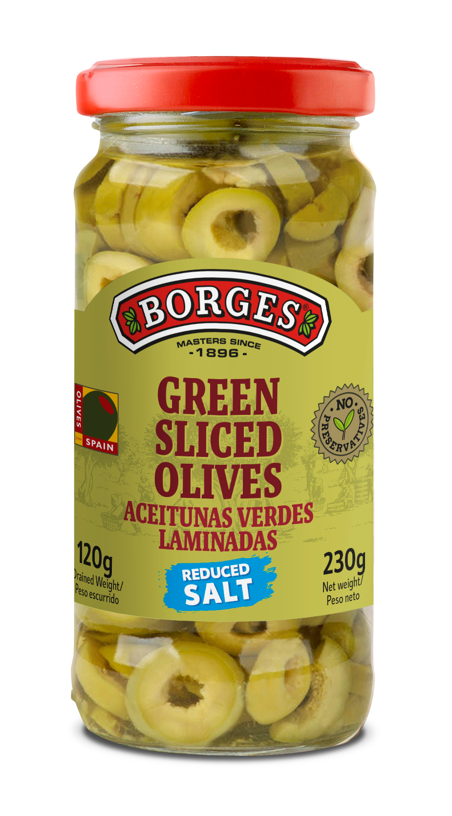 Green sliced olives