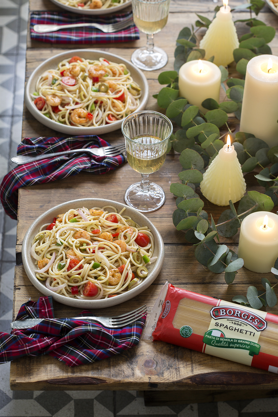 Christmas eve confetti pasta salad