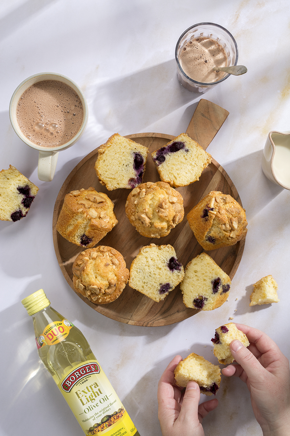 Blueberry cashew muffins