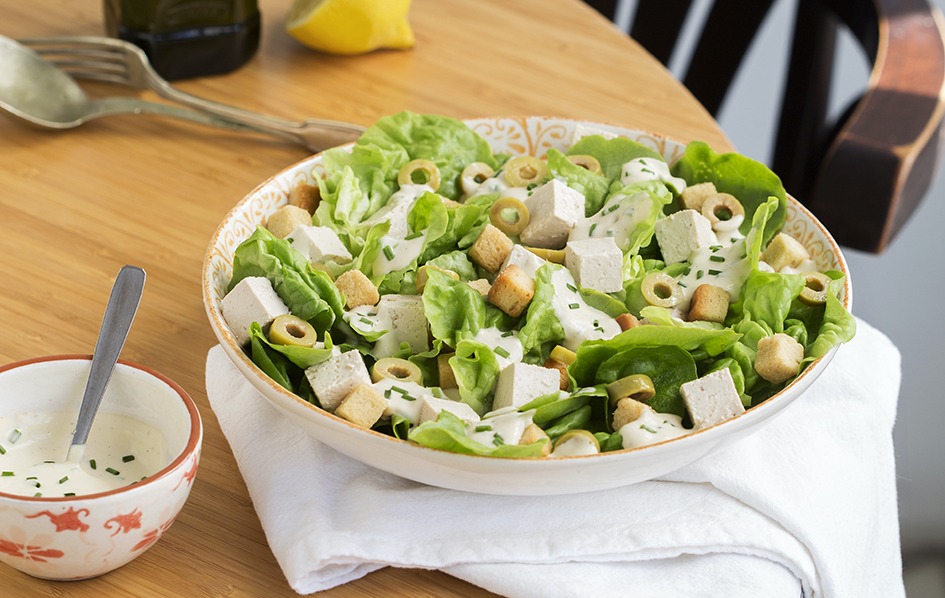 Vegan caesar salad