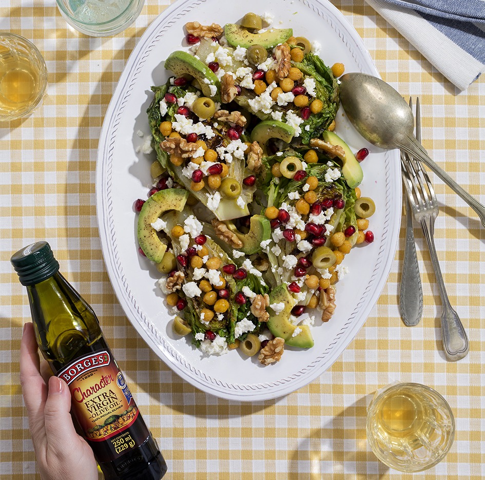 Warm Grilled Romaine Salad