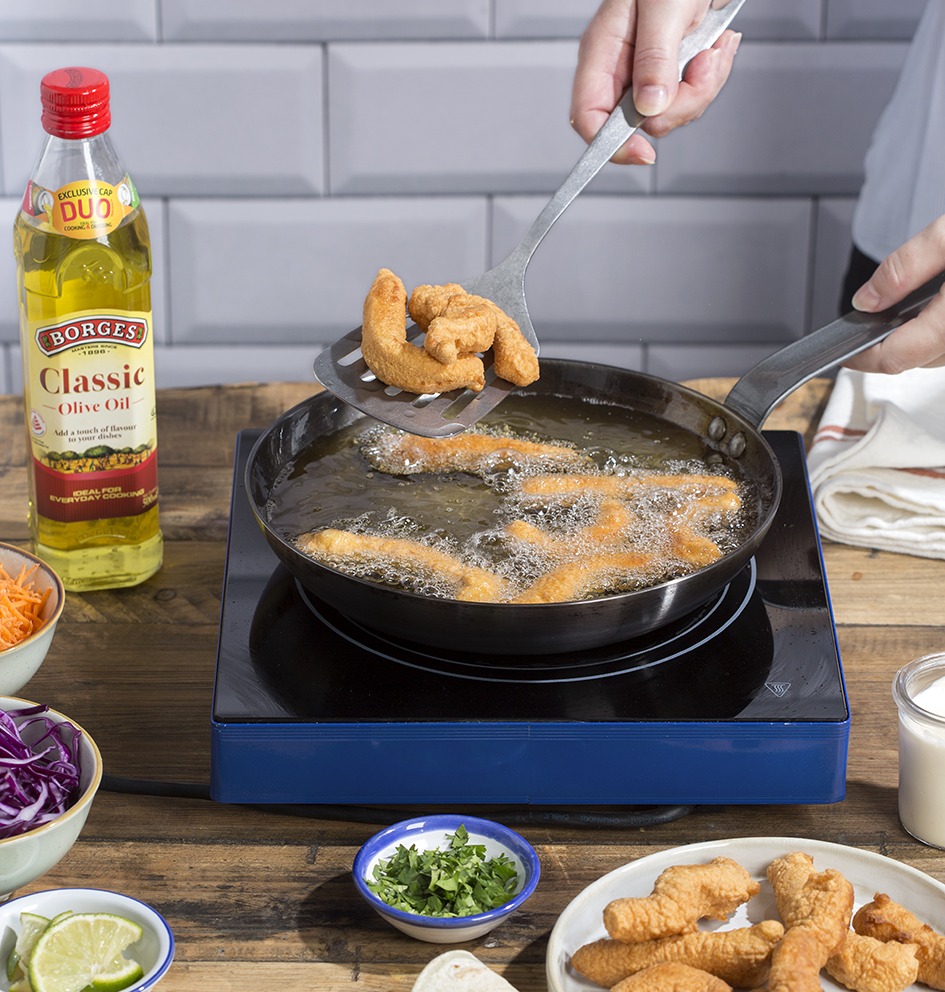 Tacos fáciles de pescado frito